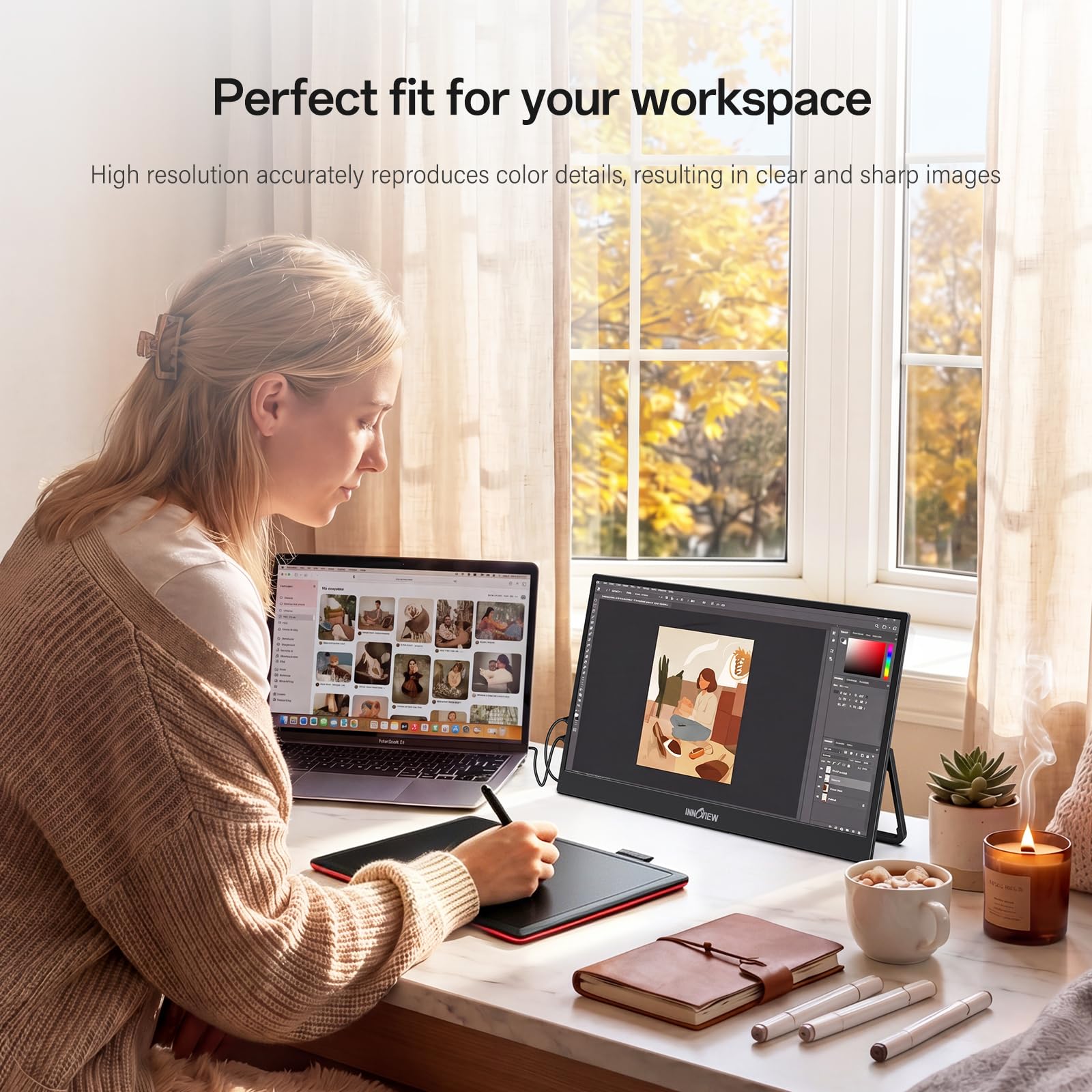Amazon.co.jp: InnoView 15.6インチ ポータブルモニター 2K 2560×1440